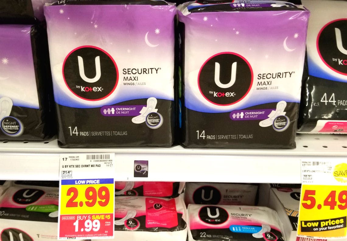 U By Kotex Overnight Maxi Pads Only 4 50 On Amazon The Krazy Coupon Lady