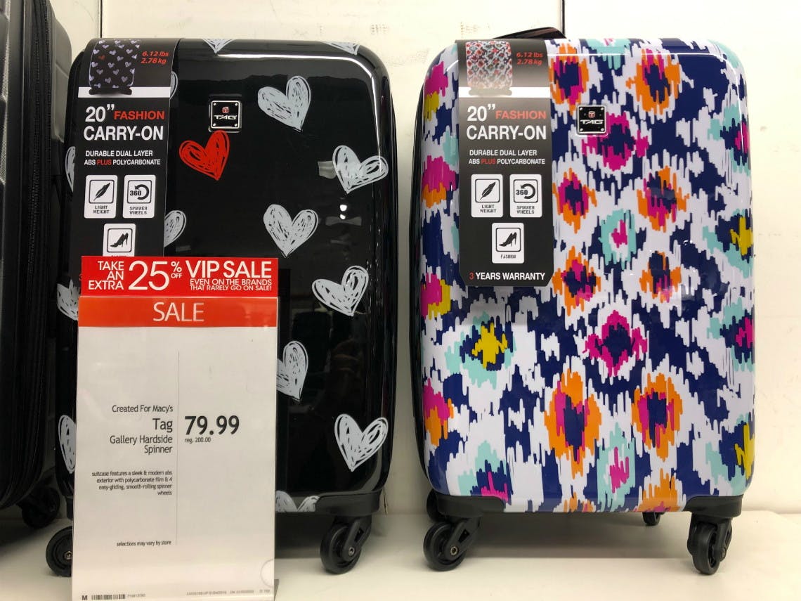 macy's luggage sale carry on