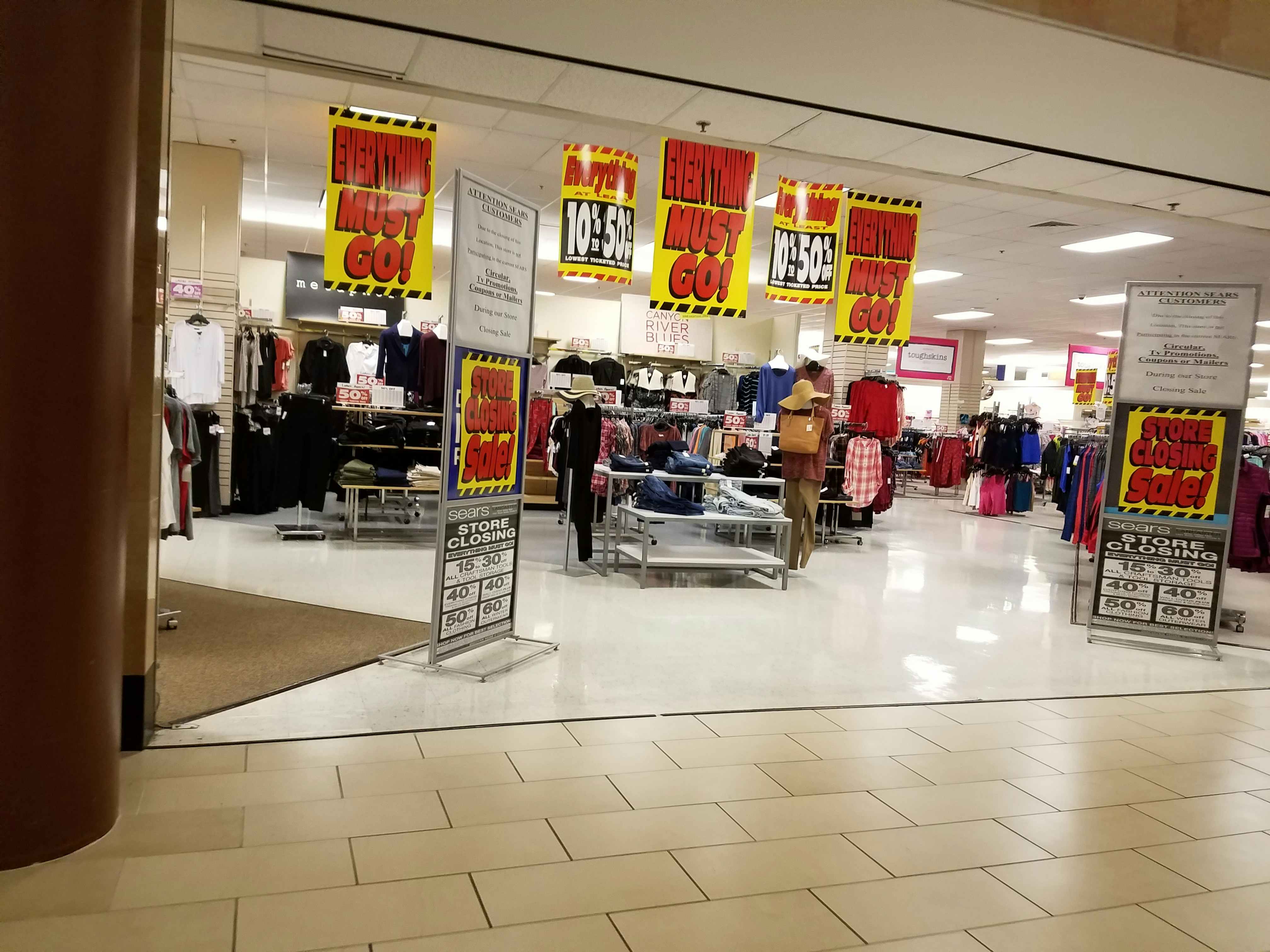Sears Closing store front