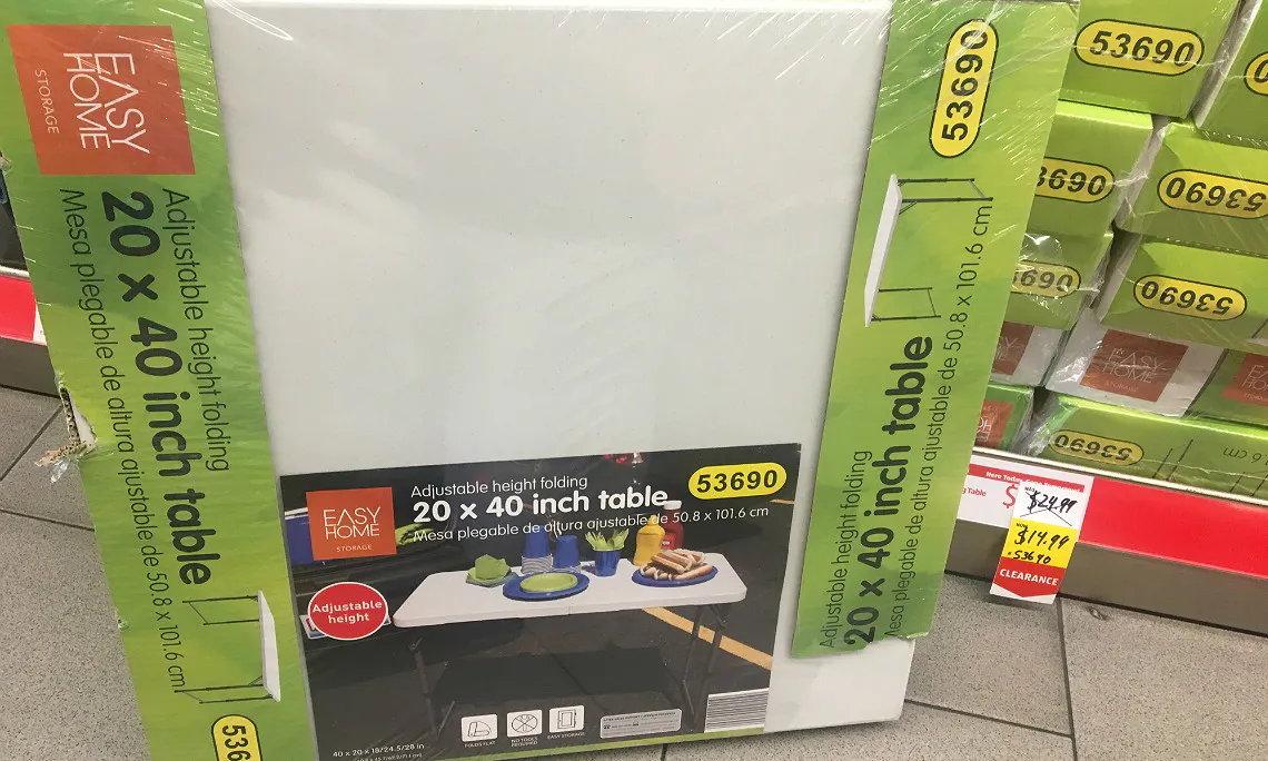 Easy Home Folding Table 14 99 At Aldi The Krazy Coupon Lady