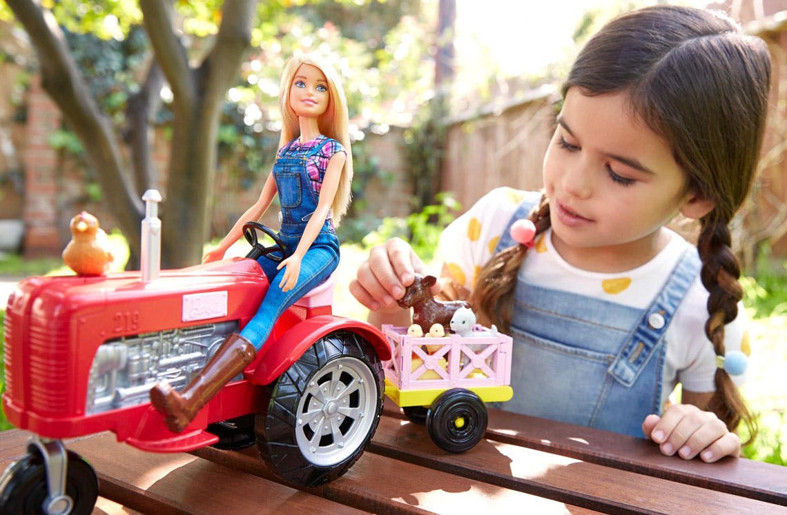 barbie farmer doll and tractor playset