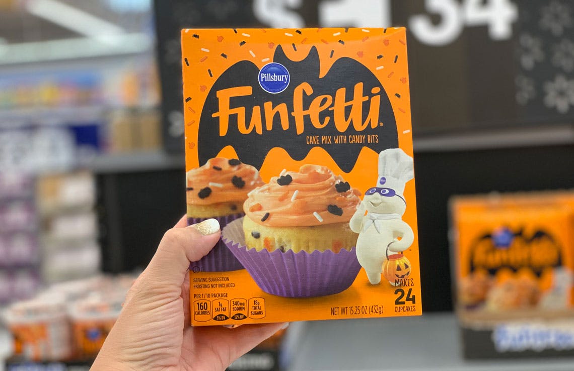 New at Walmart! Halloween Pillsbury Cake Mix &amp; Frosting