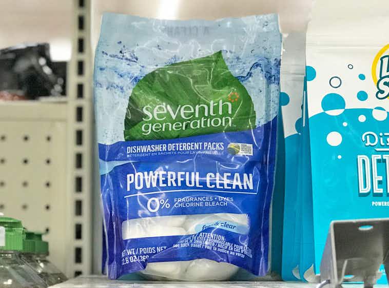 Seventh generation packaging on a store shelf