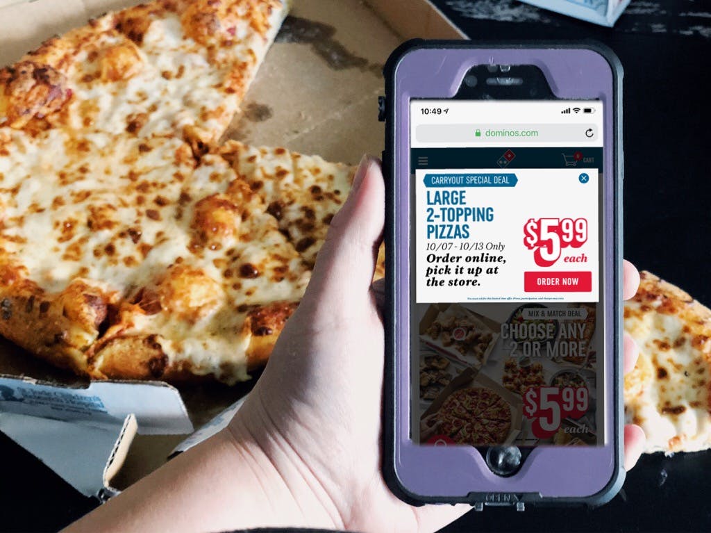Online order coupon code dominos