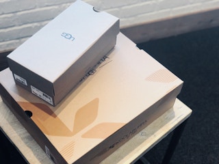 stacked boxes labelled Ugg and Koolabura