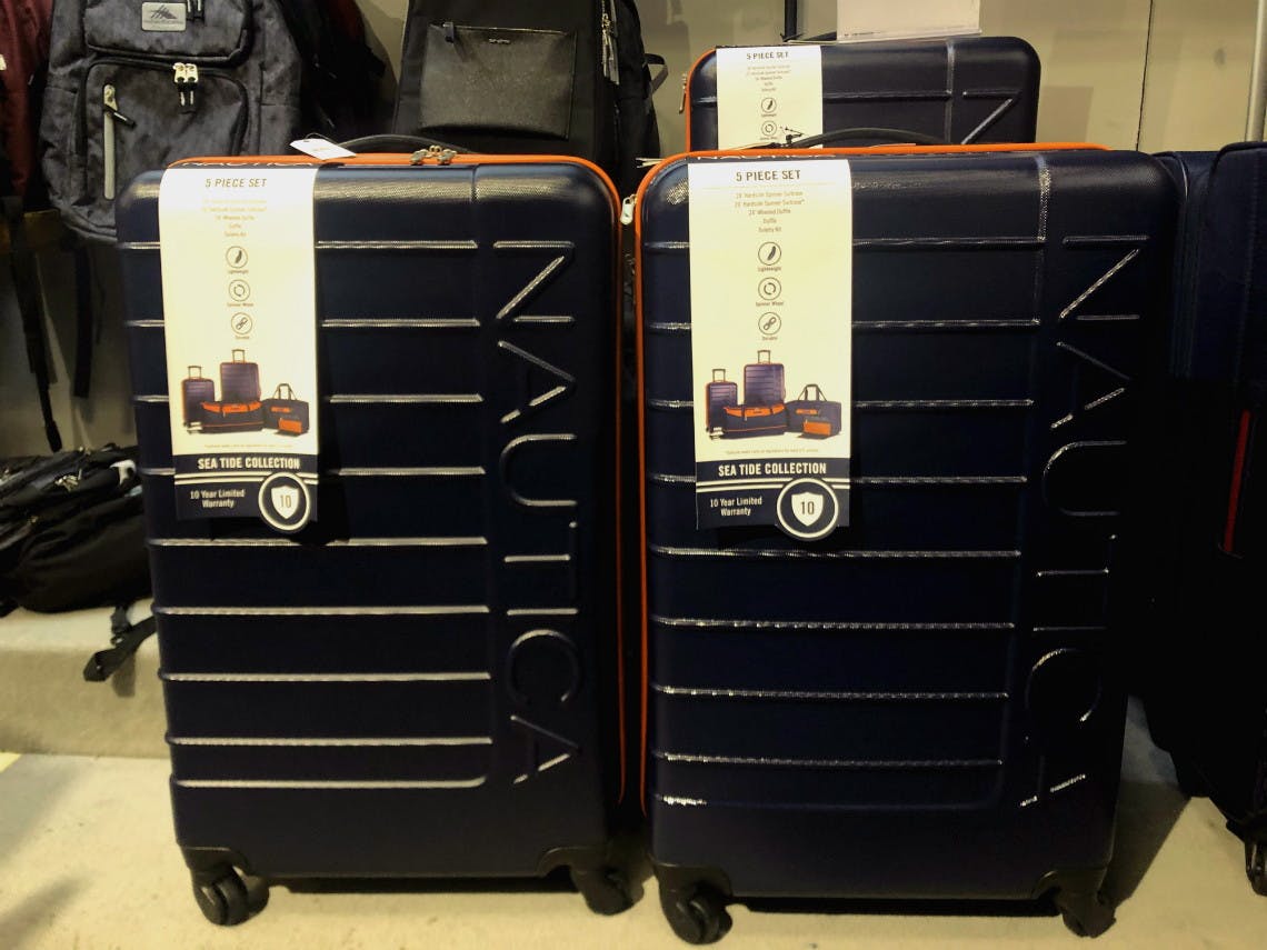 macy's nautica 5 piece luggage set