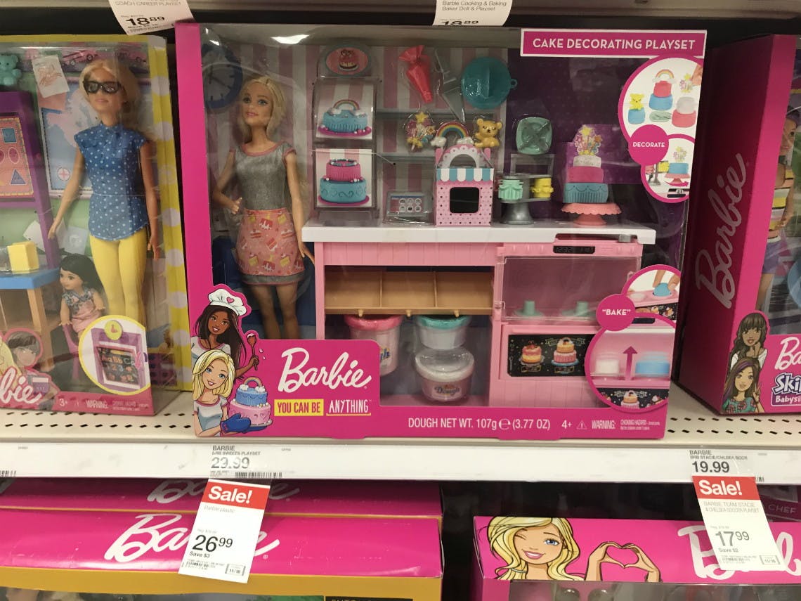 barbie cake bakery playset