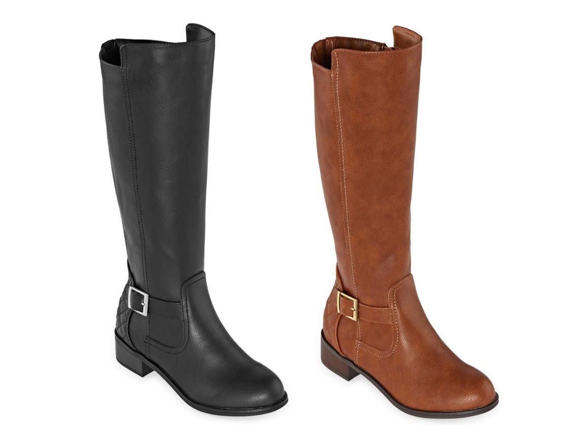 wide calf boots jcpenney