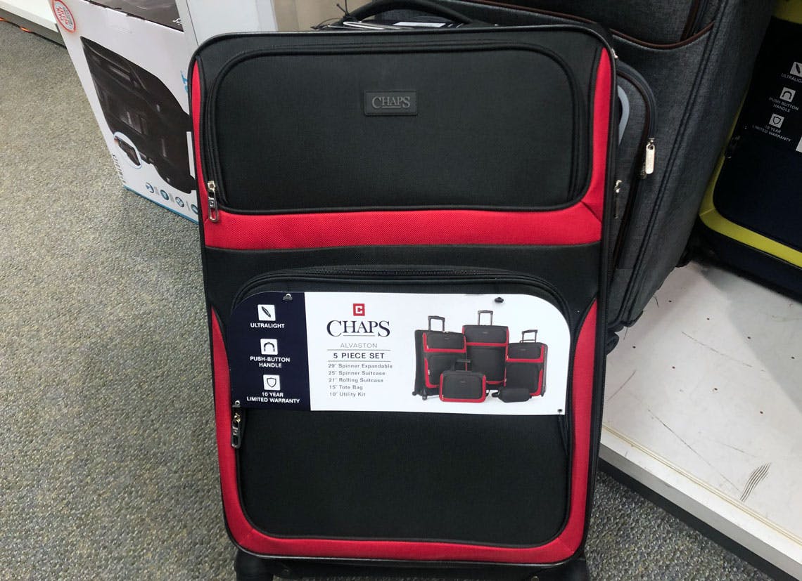 kohls chaps 5 piece luggage