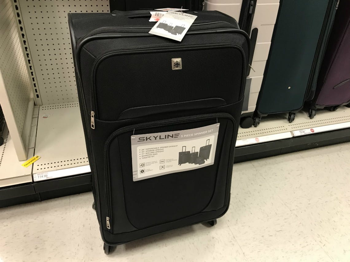 skyline 5pc spinner luggage set