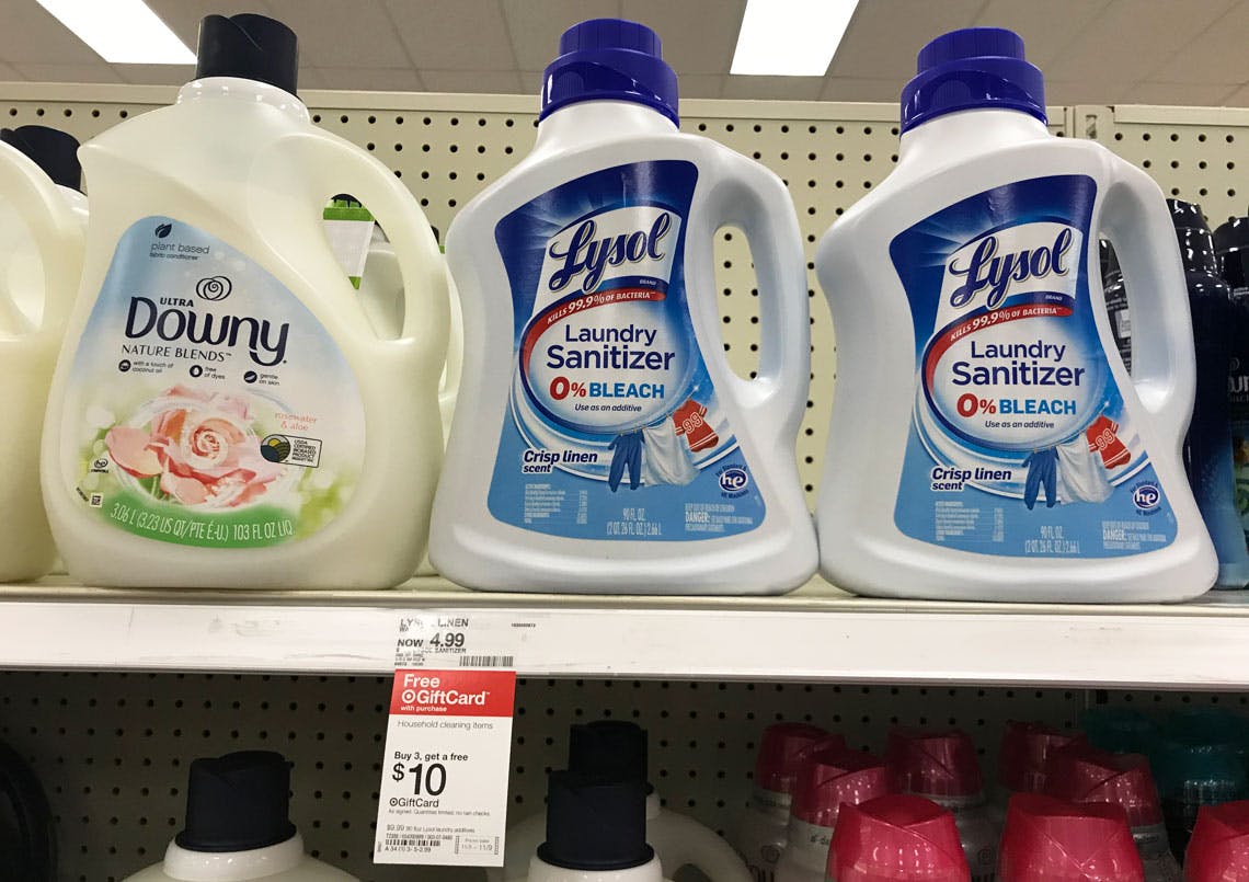 Lysol Laundry Sanitizer, Only 0.66 at Target! The Krazy Coupon Lady