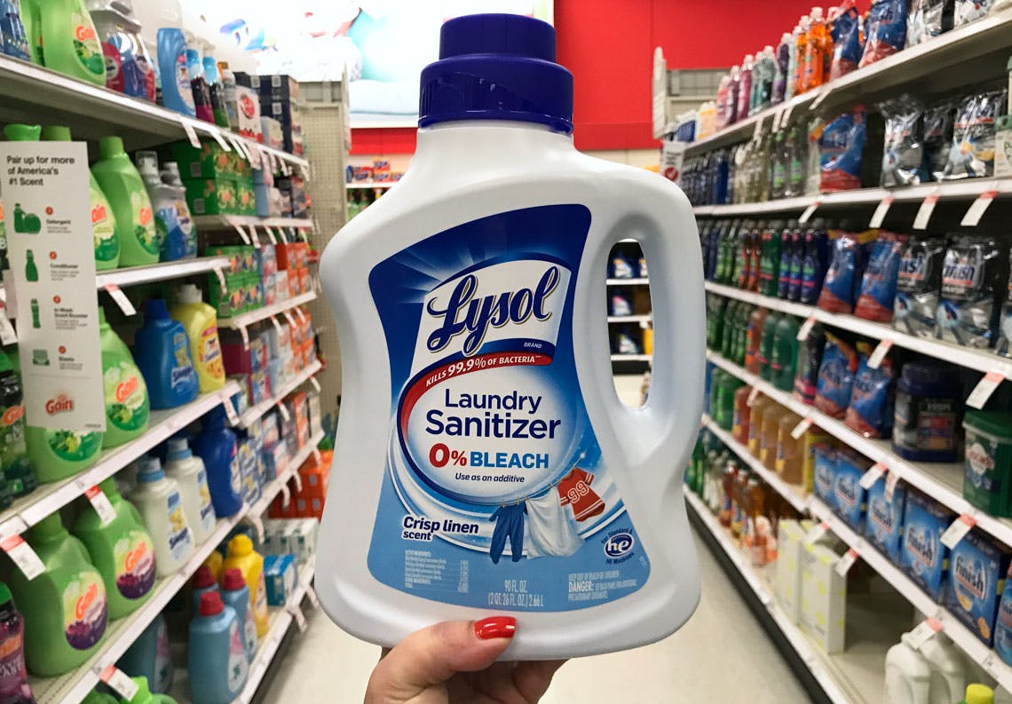 Lysol Laundry Sanitizer, Only 0.66 at Target! The Krazy Coupon Lady