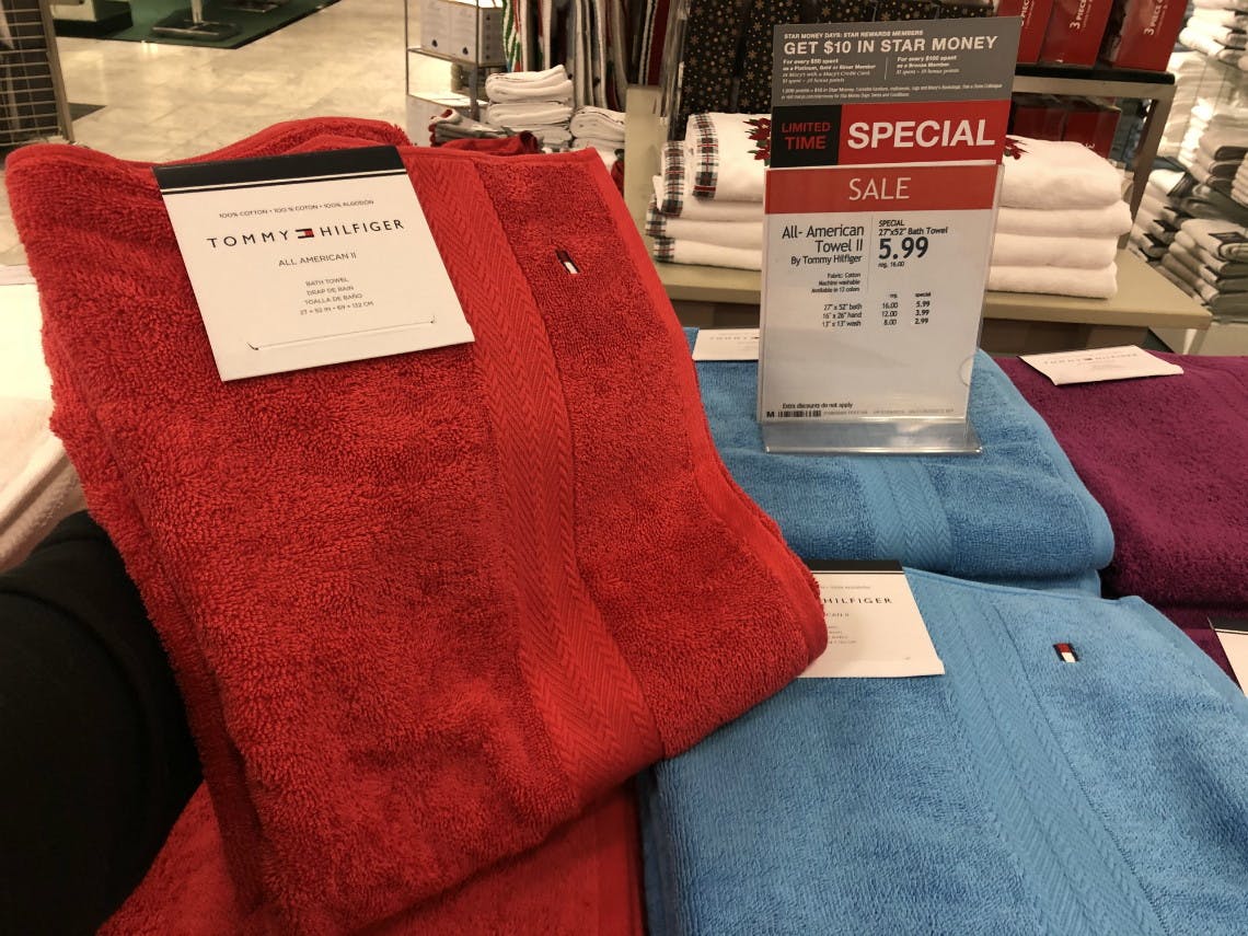 Tommy Hilfiger Bath Towels, $5.99 at 