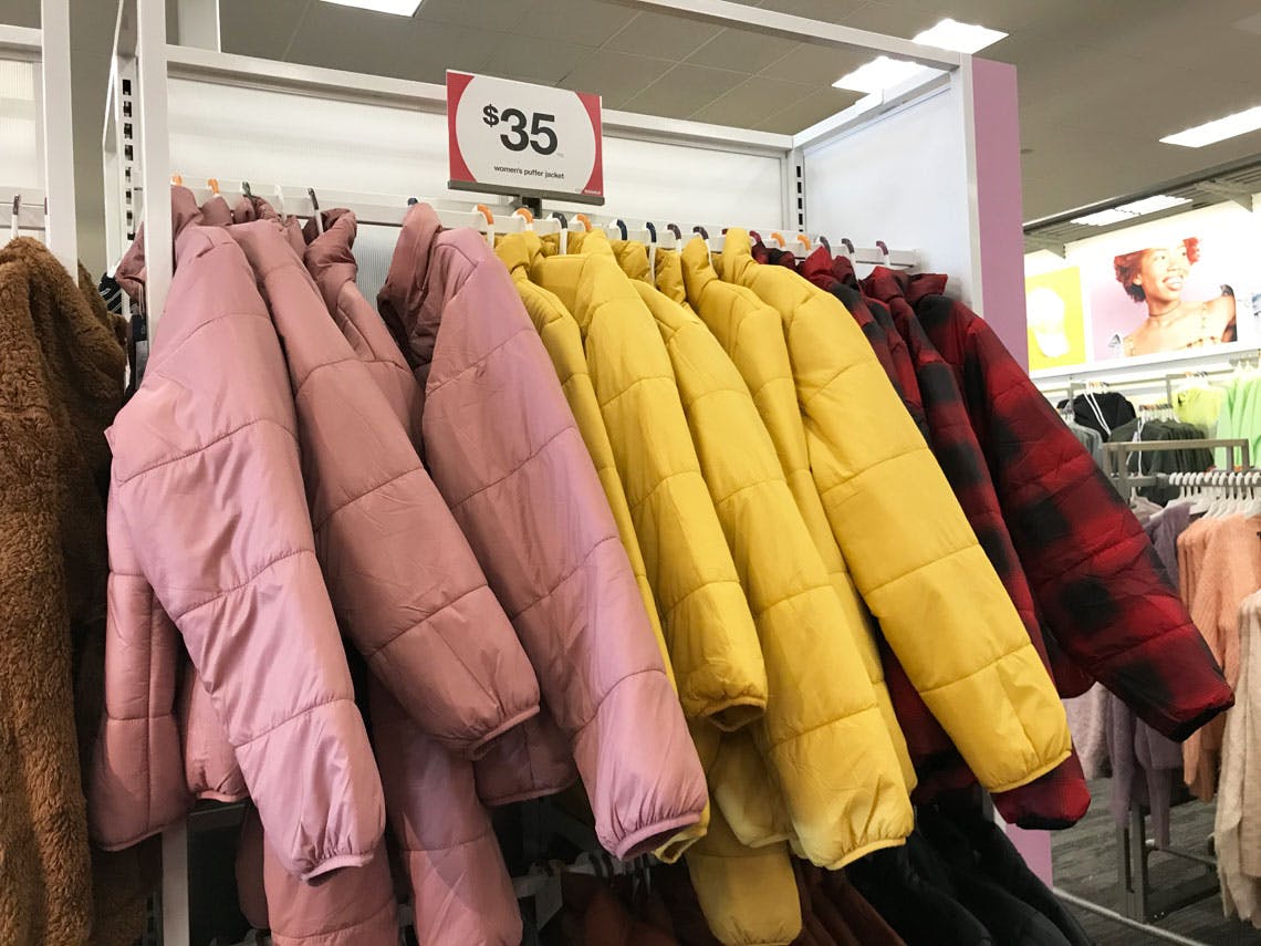 target womens puffer jacket