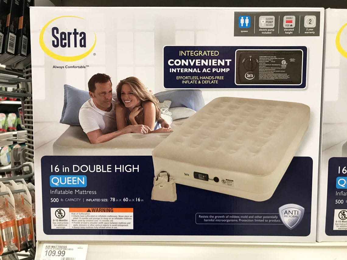Serta Queen Air Mattress Only 46 55 At Target The Krazy Coupon Lady
