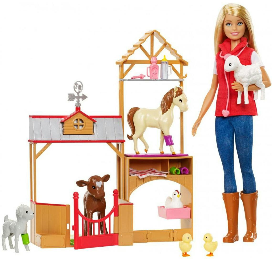farmer barbie with chicken coop