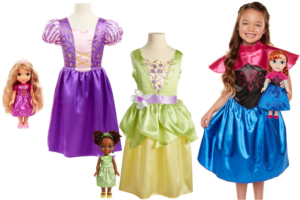 disney princess doll and dress set