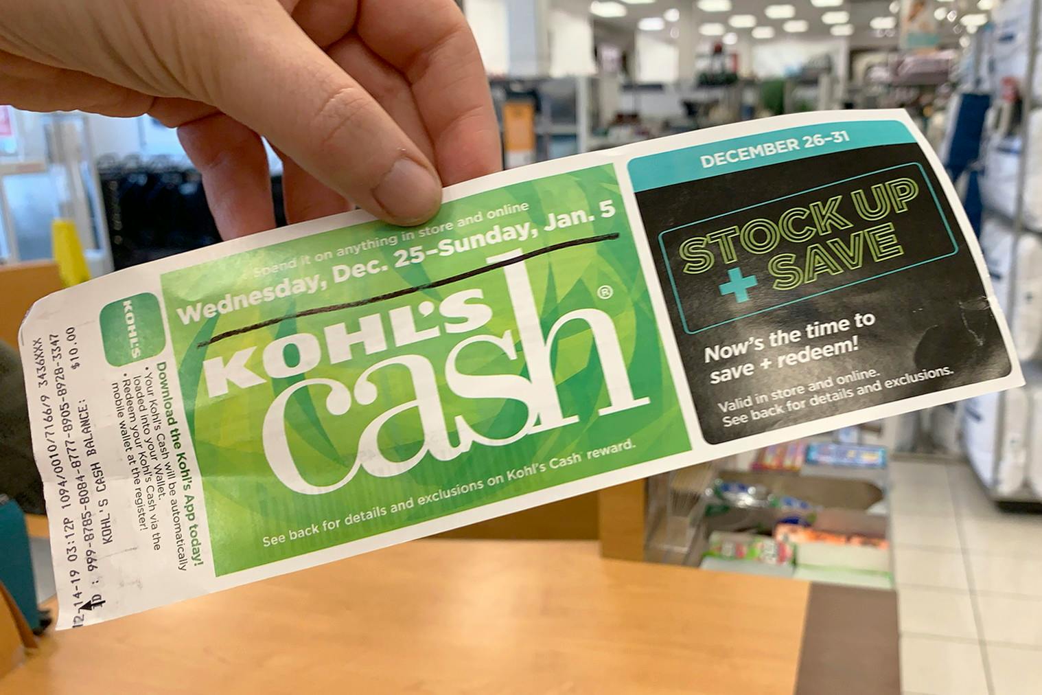 Use expired Kohl's Cash for up to 10 days.