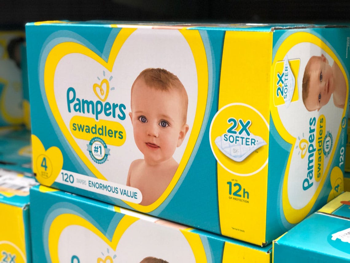 lowest price of pampers pants large