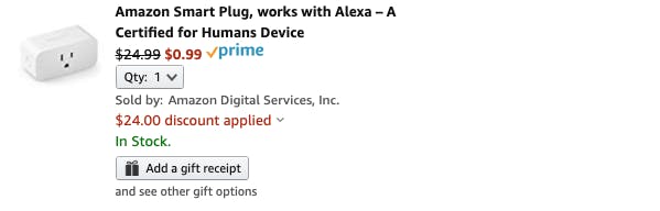 amazon smart plug discount