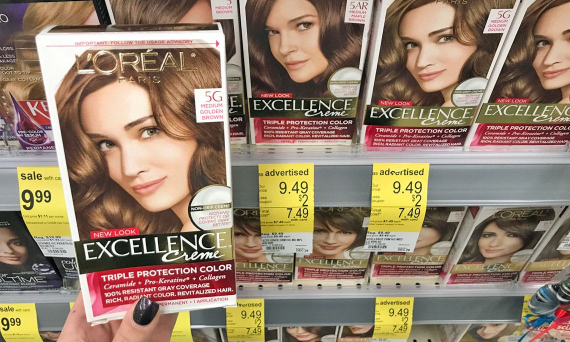 4 99 L Oreal Excellence Hair Color At Walgreens The Krazy Coupon Lady