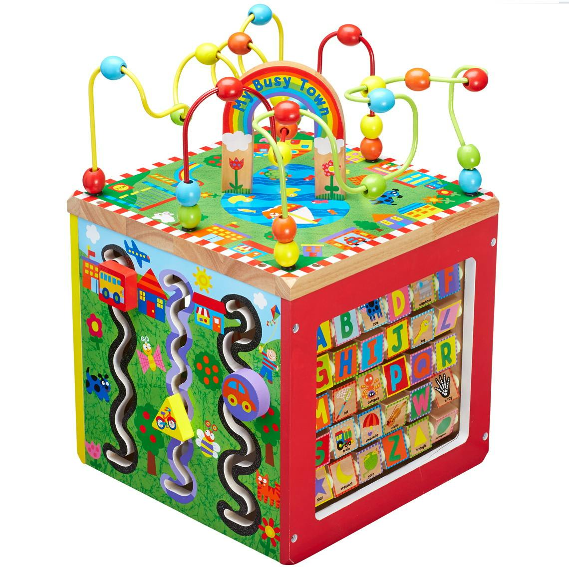 kmart wooden activity cube