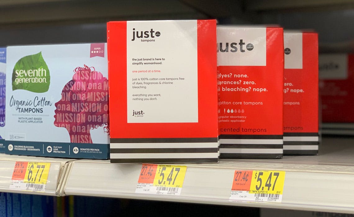 Just Period Tampons & Pads, 2.00 Off at Walmart with Ibotta! The Krazy Coupon Lady