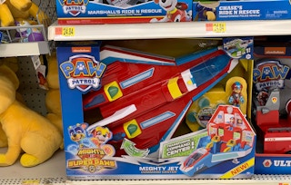 paw patrol transforming might paws jet command center on walmart shelf
