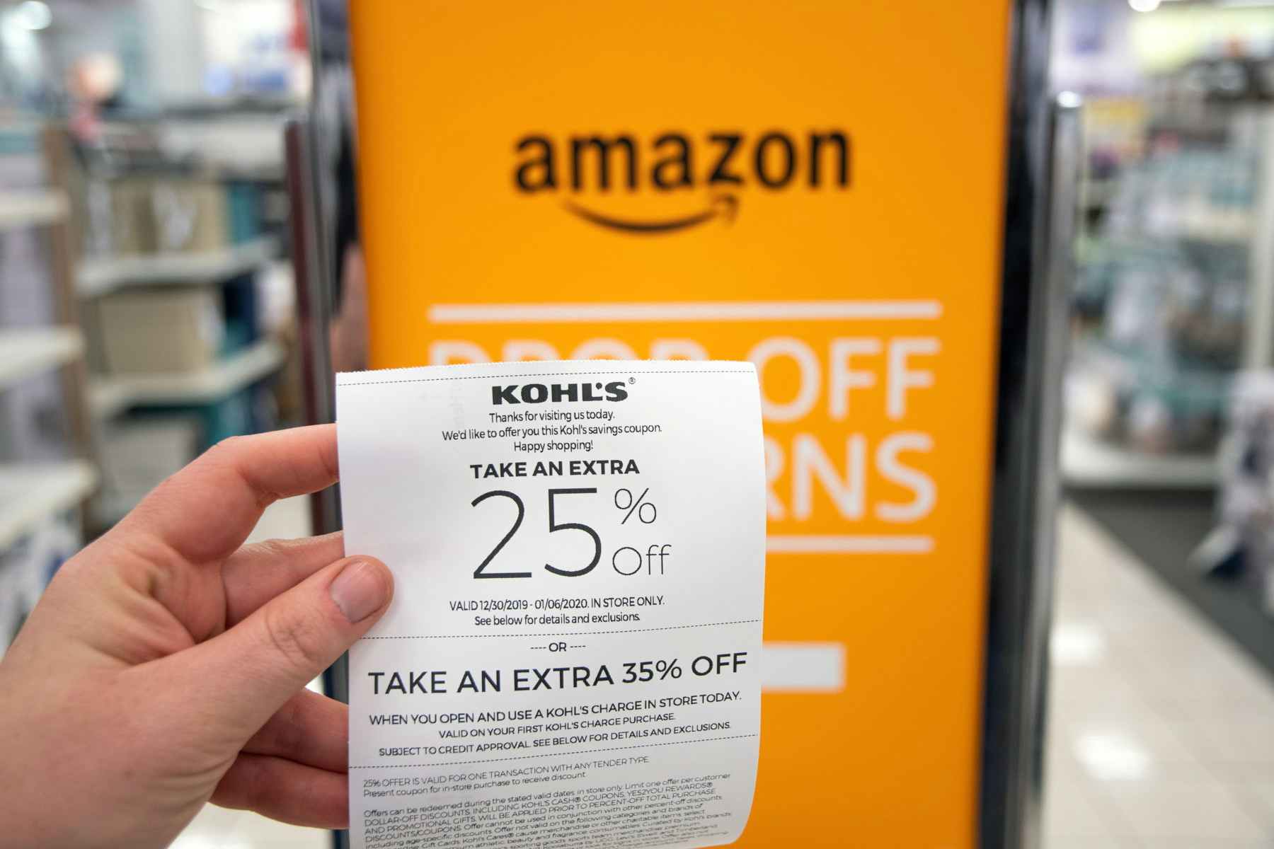 Take advantage of free Amazon returns at Kohl's.