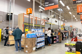 The Pro Service desk in the home depot.