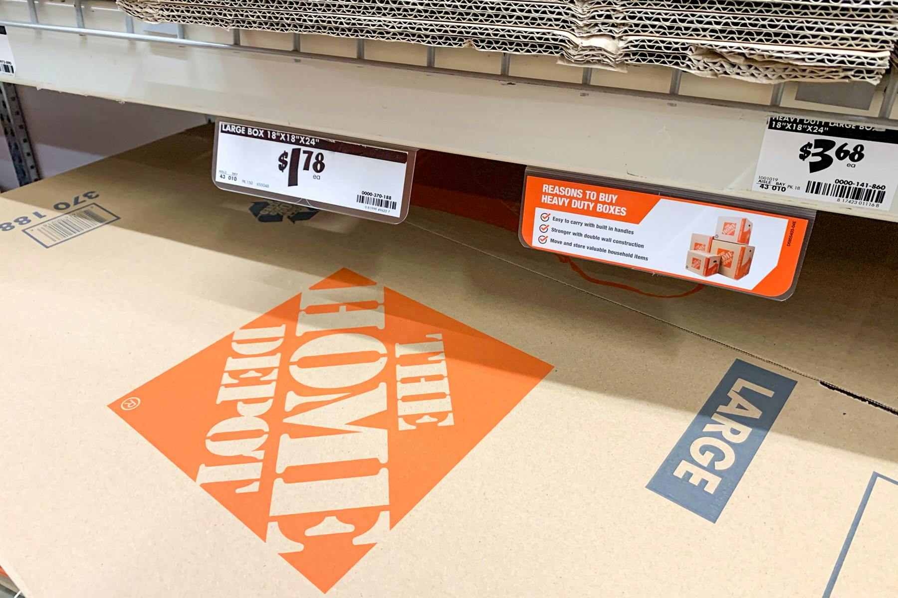 Home Depot boxes