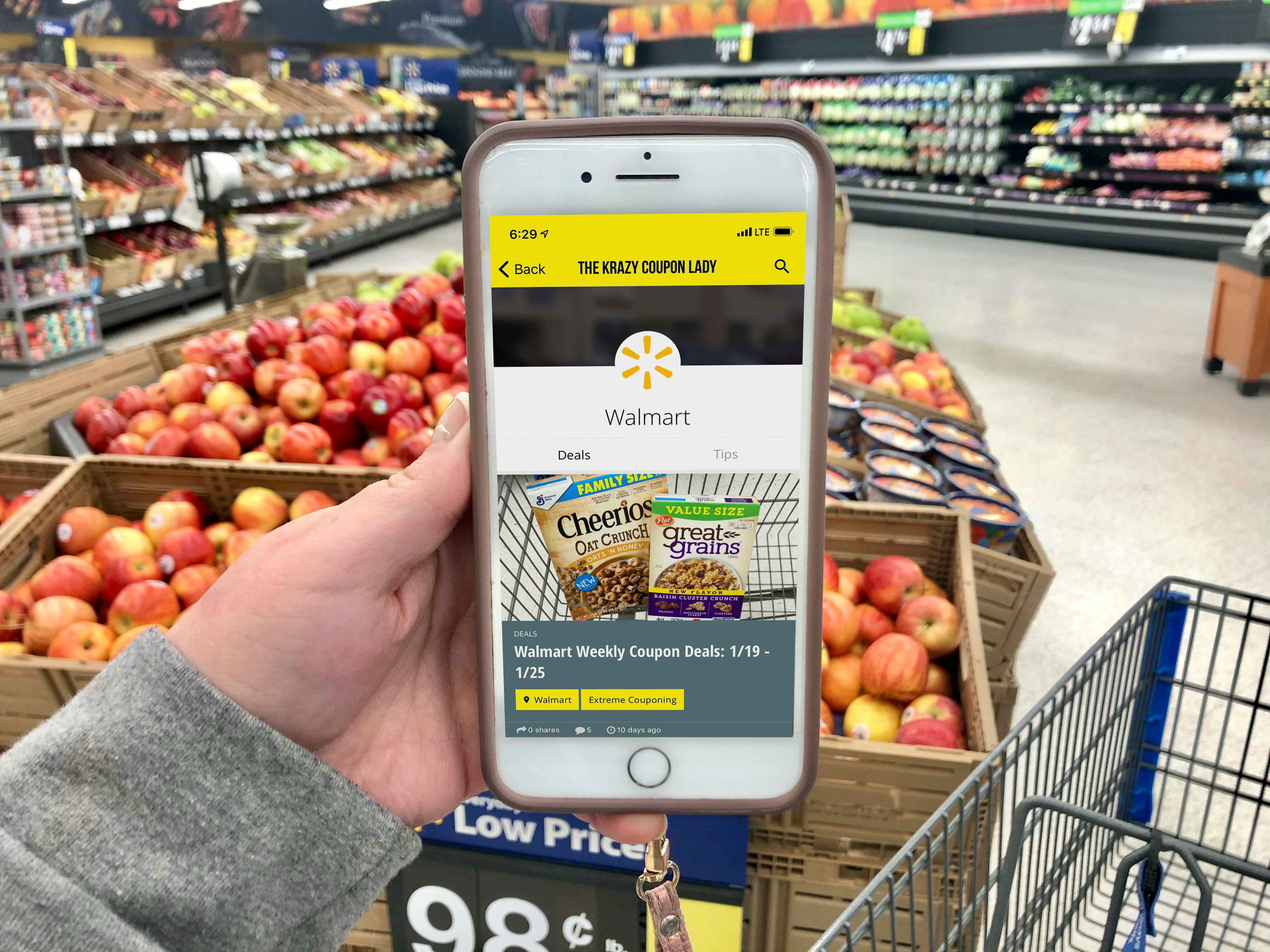 The Krazy Coupon Lady App in Walmart.