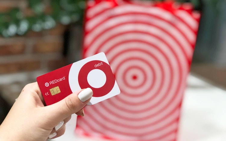 Picture of someone holding a Red Card at Target