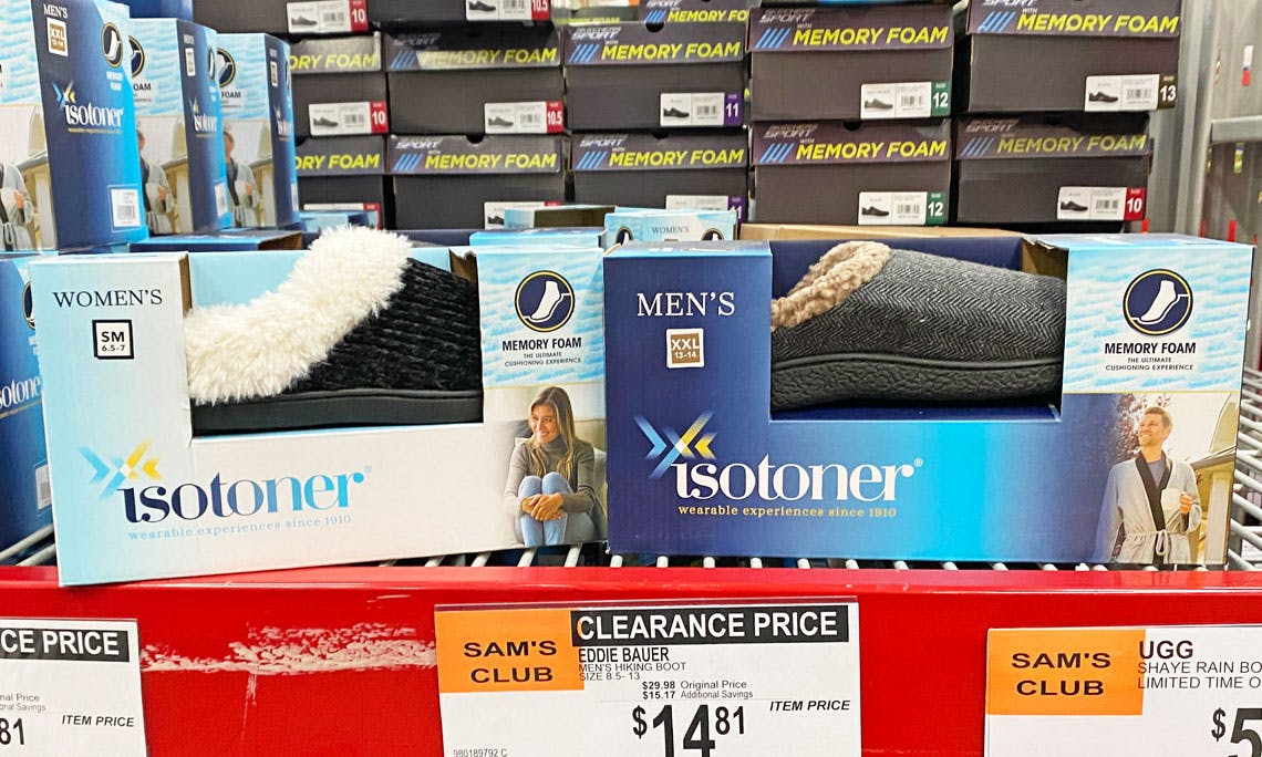 Isotoner Slippers, Only $6.81 at Sam's 
