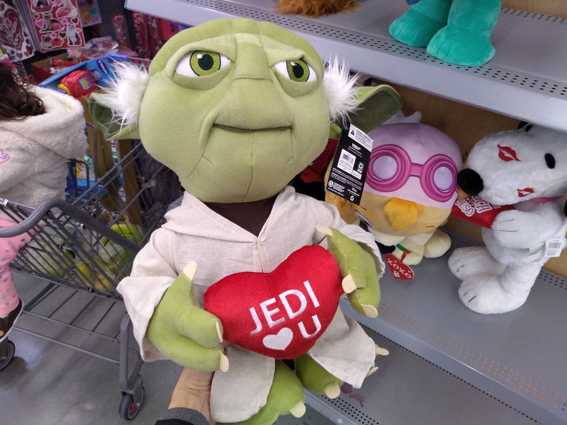 yoda valentine plush