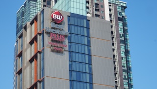 Best Western hotel building.