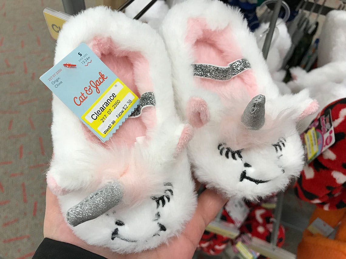 cat and jack unicorn slippers