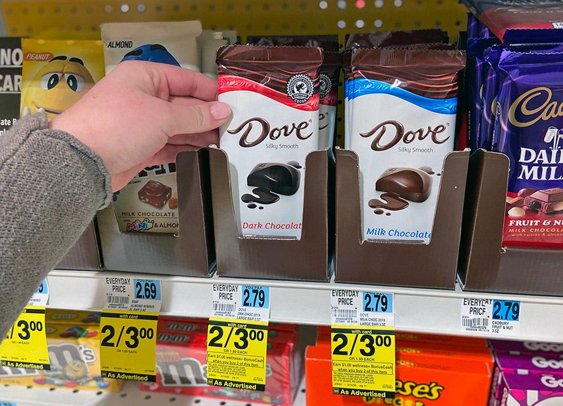 Large Dove and M&M's Chocolate Bars, Only 1 at Rite Aid The Krazy