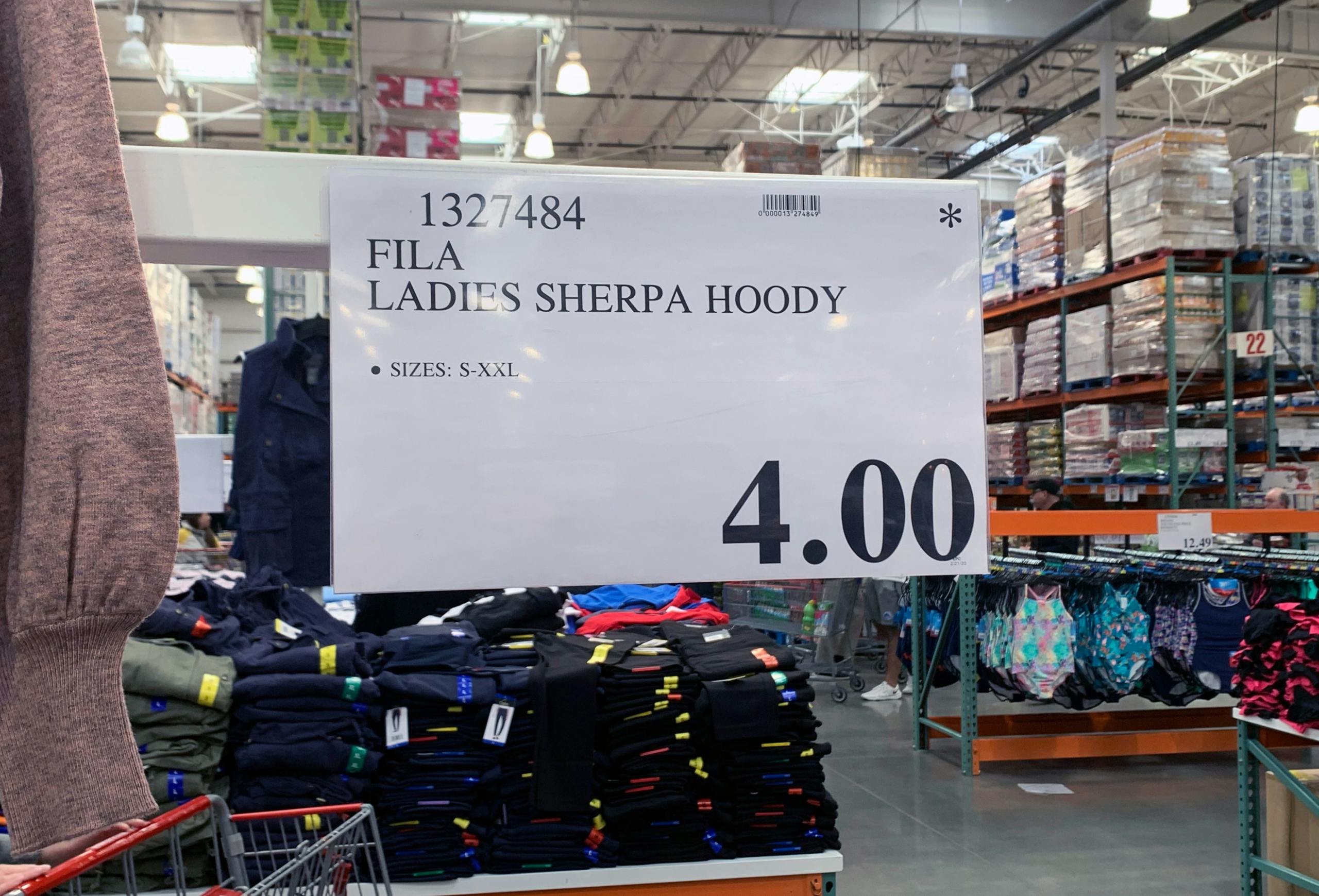 FILA Ladies' Sherpa Hoodie, Only $4 at 