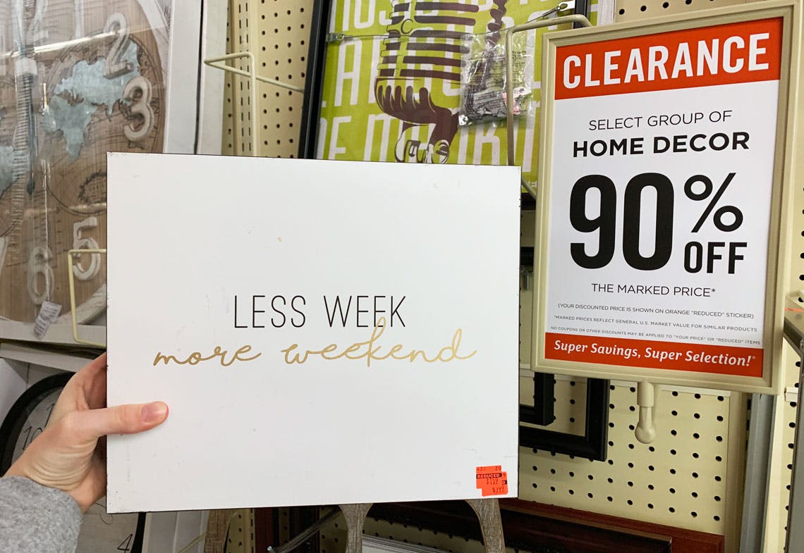 clearance home decor