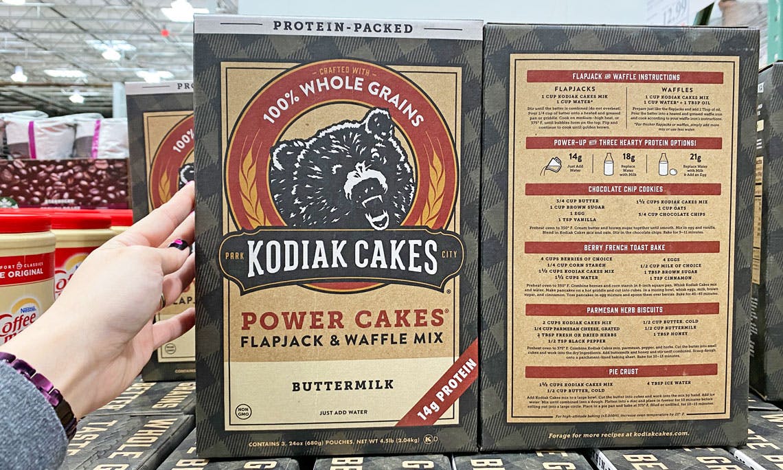 Rare Savings! 72Ounce Kodiak Cakes Pancake Mix, 8.49 at Costco The