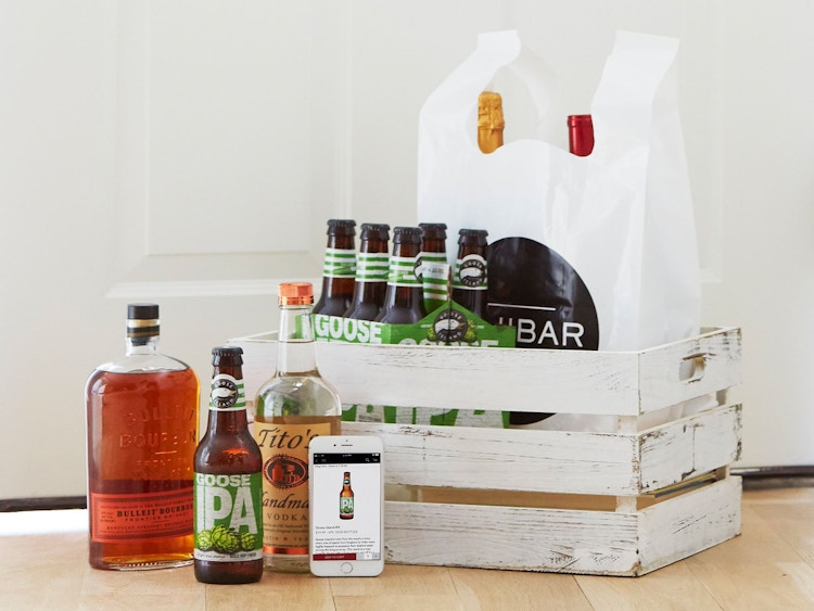 an alcohol delivery from mini bar