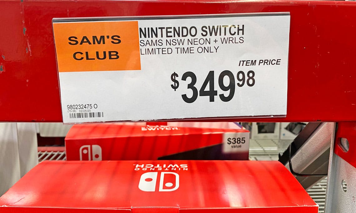 nintendo switch price at sam's club