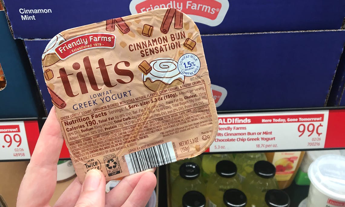 Friendly Farms Tilts Greek Yogurt Just 0 99 At Aldi The Krazy Coupon Lady