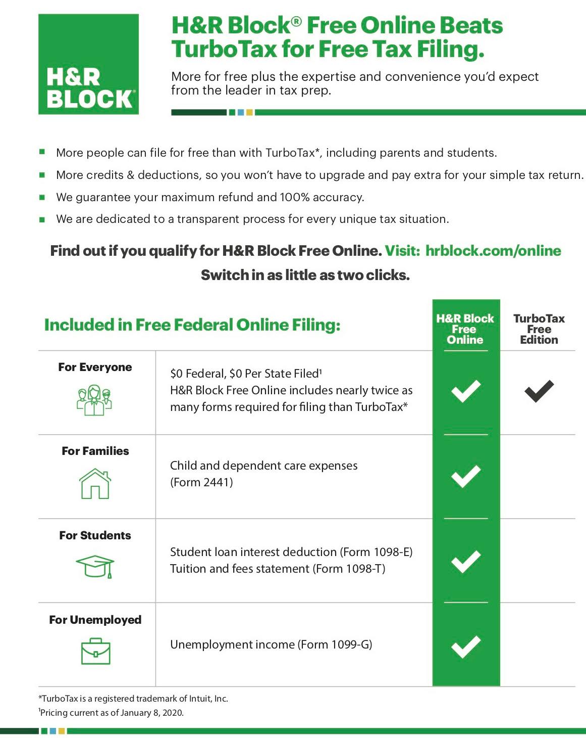 Get Your Taxes Filed for Free Online with H&R Block The Krazy Coupon Lady