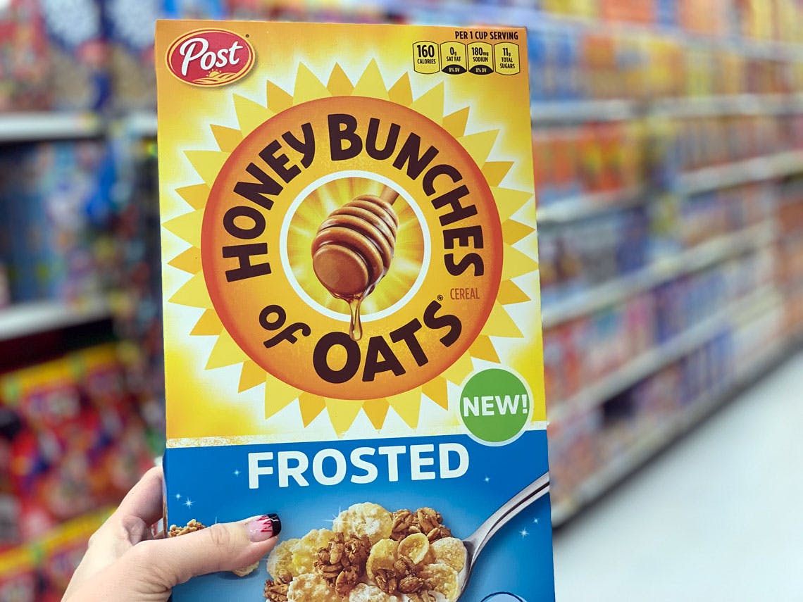 New Frosted Honey Bunches Of Oats 2 98 At Walmart The Krazy Coupon Lady