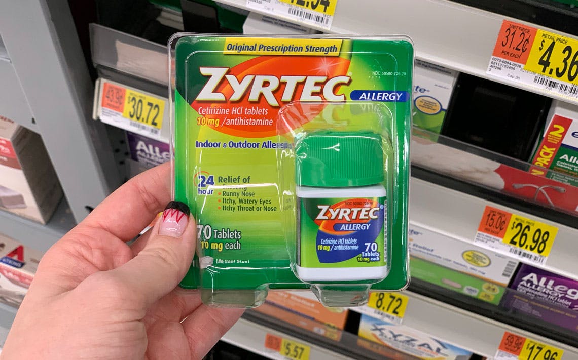 10 Zyrtec Coupon! 70Count Bottle, 20.72 at Walmart The Krazy