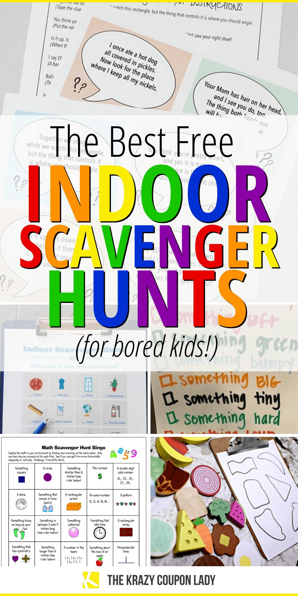 7 Best Free Indoor Scavenger Hunt Ideas for Kids - The Krazy Coupon Lady