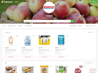 Screen shot of instacarts Costco shopping page.