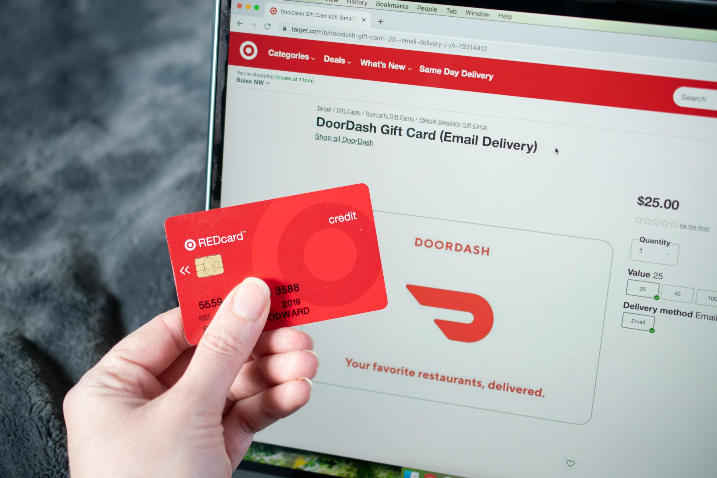What do you use doordash red card for